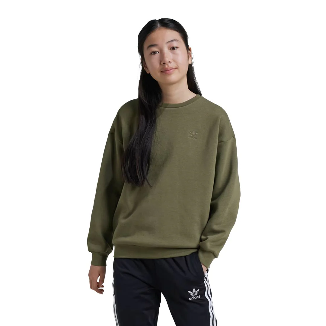 adidas - Girls' (Junior) Boyfriend Crew Sweatshirt (IX7641) - Image 2