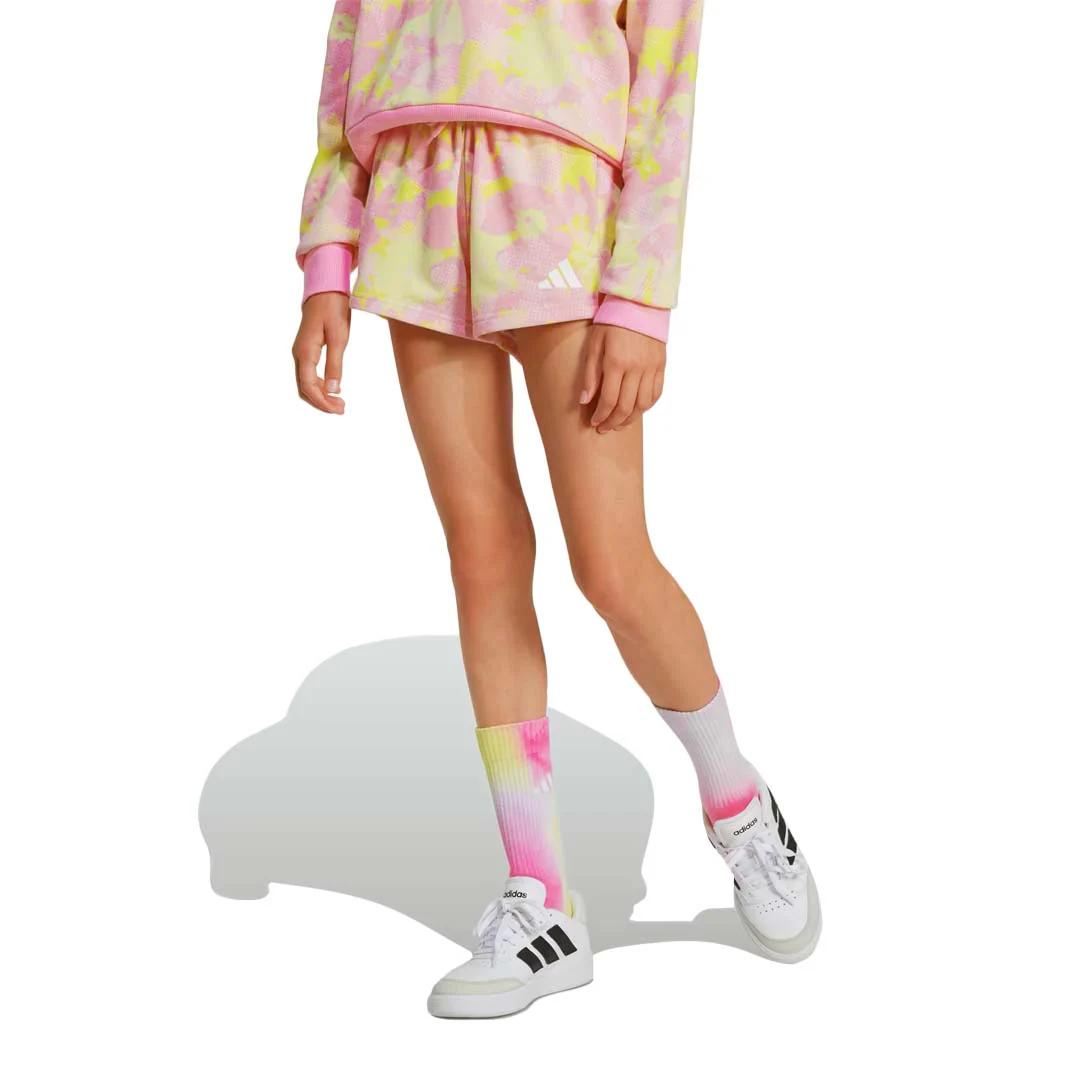 adidas - Girls' (Junior) Essentials Flower Shorts (JI6223) - Image 2