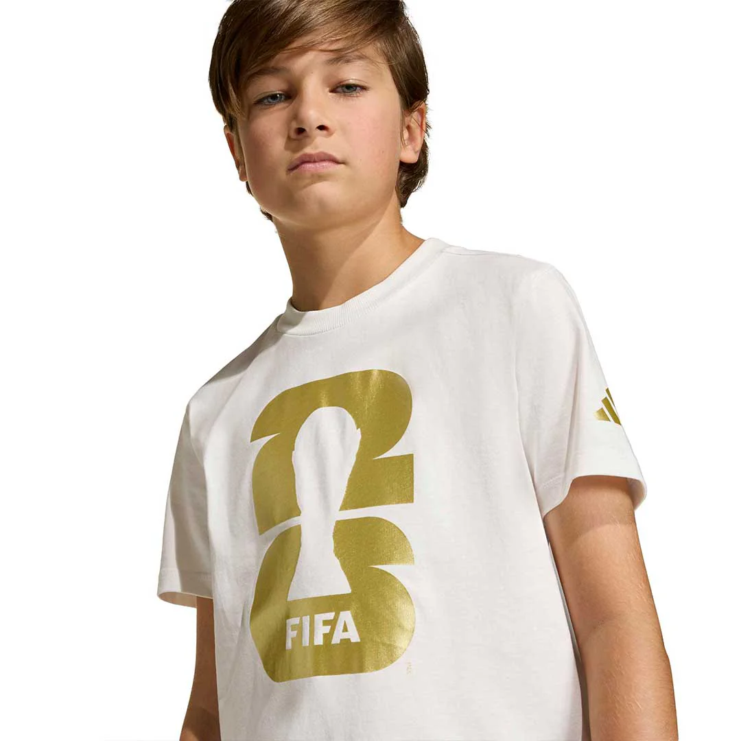 adidas - Kids' (Junior) FIFA World Cup 26 Official Emblem T-Shirt (KB3706) - Image 4