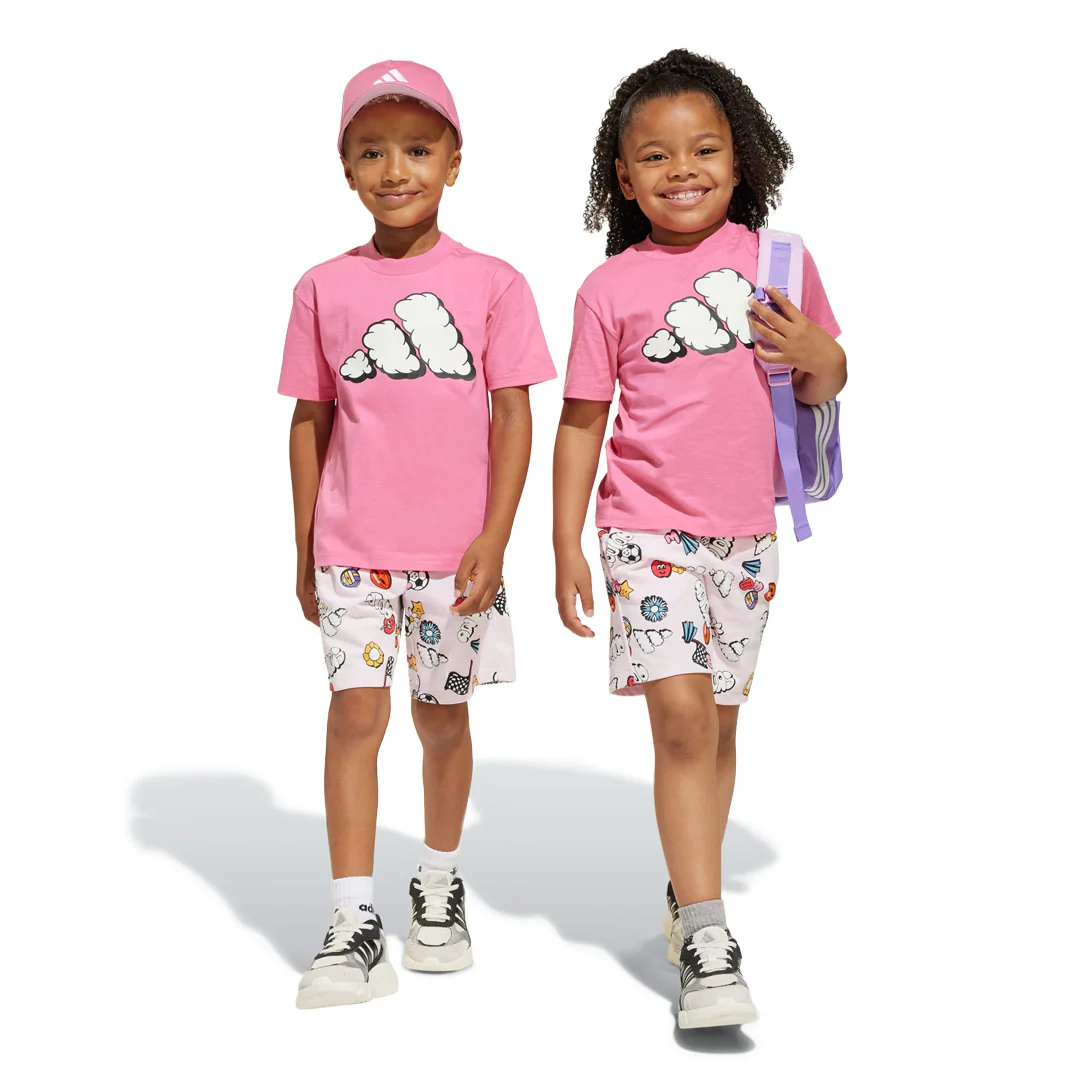 adidas - Kids' (Junior) Seasonal Essentials Fun Shorts & T-Shirt Set (JD0066) - Image 2