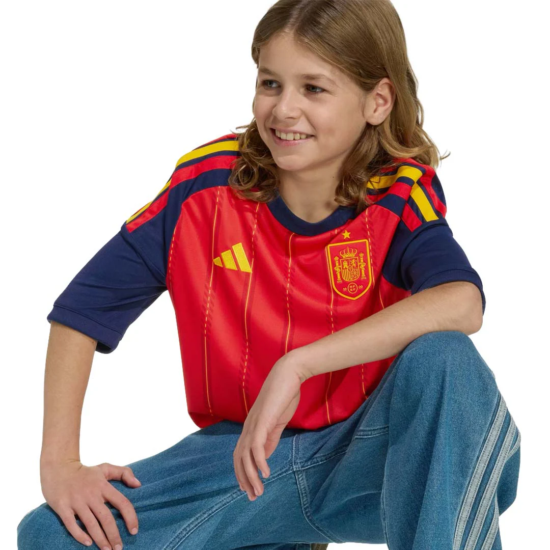 adidas - Kids' (Youth) Spain 2026 Home Jersey (JZ5757) - Image 4