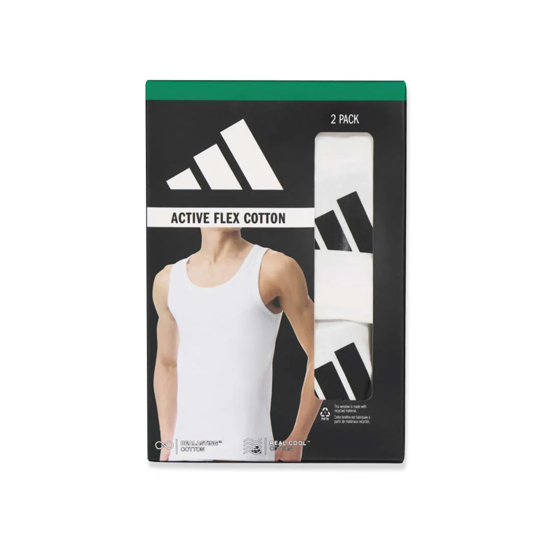 adidas - Men's Active Flex Cotton 2 Pack Tank Top (JK4020) - Image 2