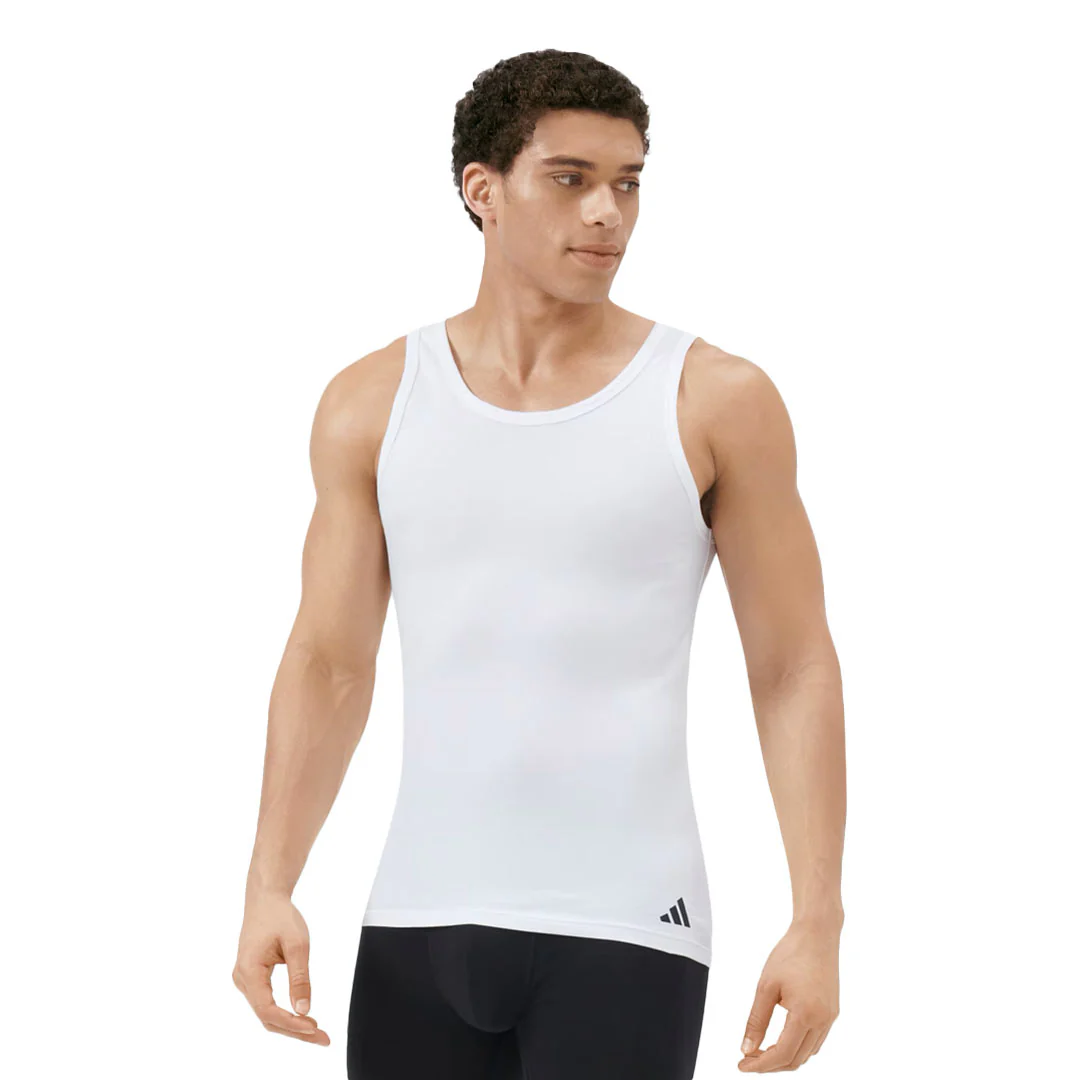 adidas - Men's Active Flex Cotton 2 Pack Tank Top (JK4020) - Image 3