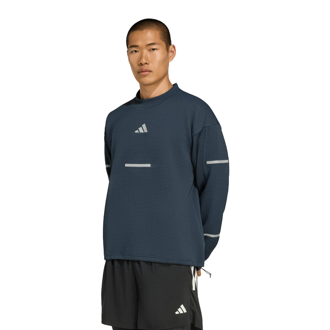 adidas - Men's Adi365 Running Climawarm+ Crewneck Sweatshirt (JP3845) - Image 2