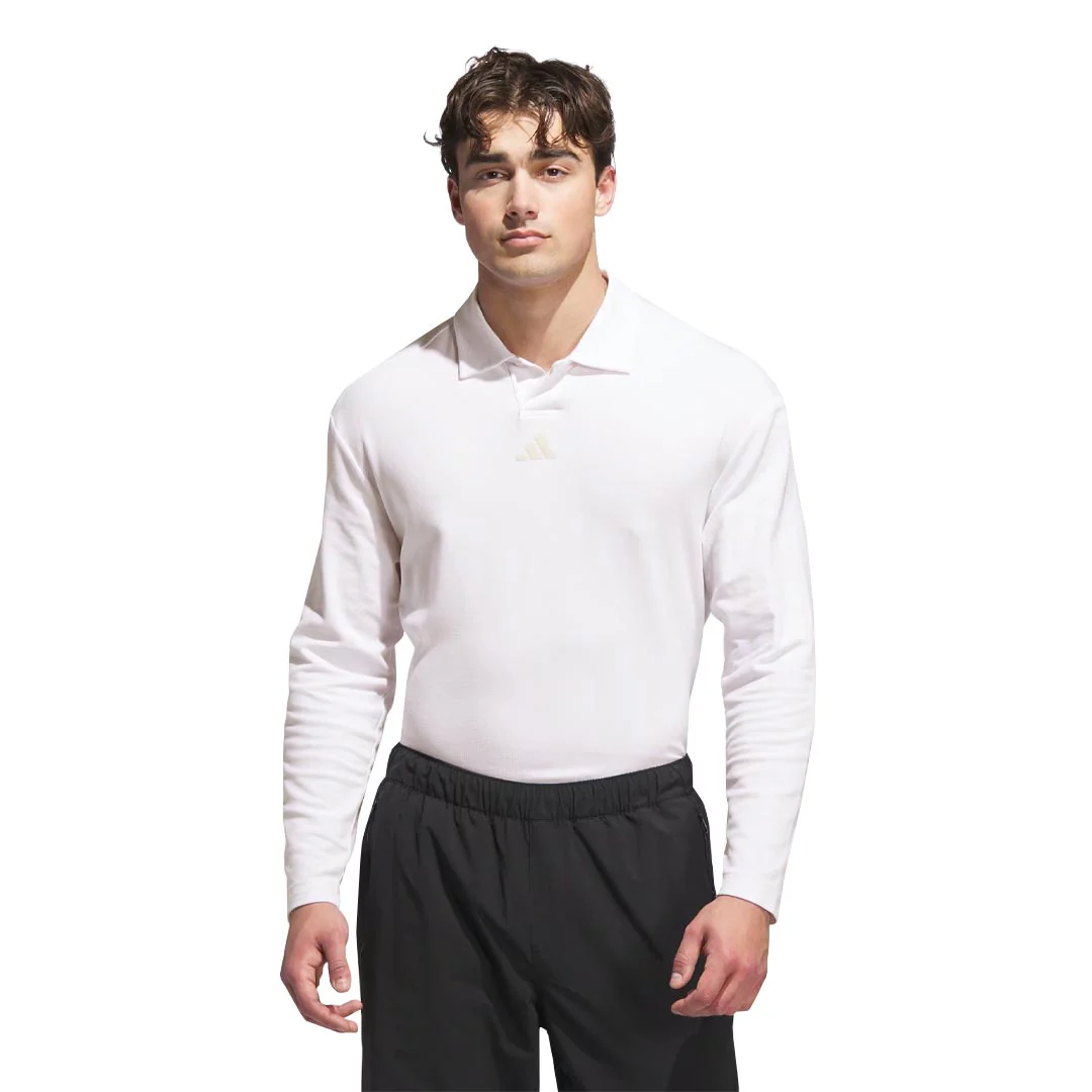 adidas - Men's Beyond The Course Long Sleeve Loose Fit Polo (JN3037) - Image 2