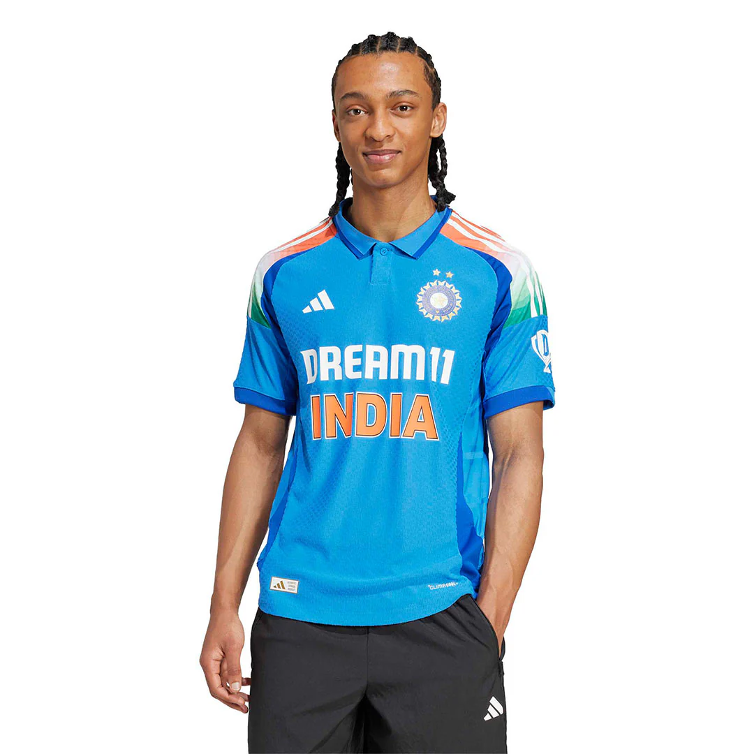 adidas - Men's India Cricket One Day International Jersey (KC3746) - Image 2