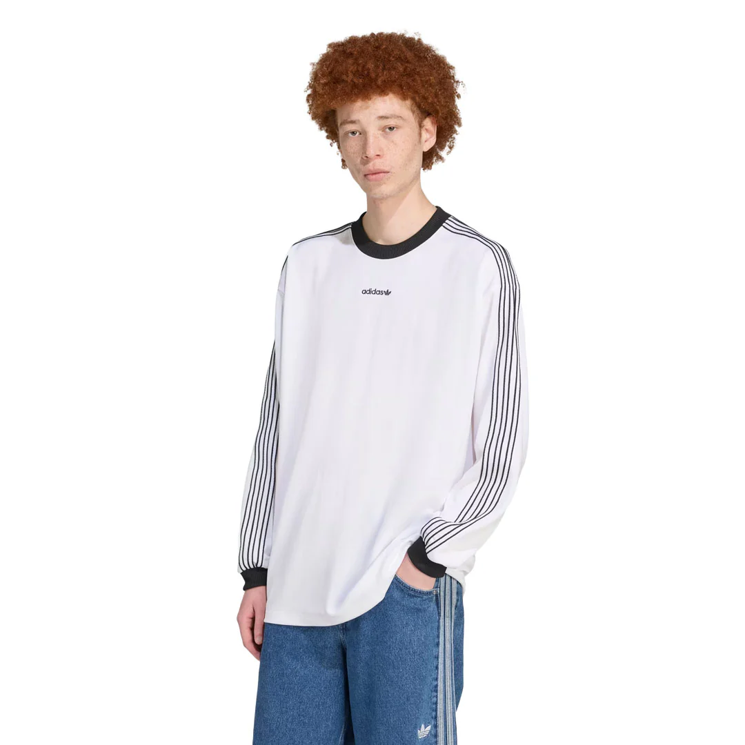 adidas - Men's Originals 3-Stripes Long Sleeve Jersey (JX3100) - Image 2