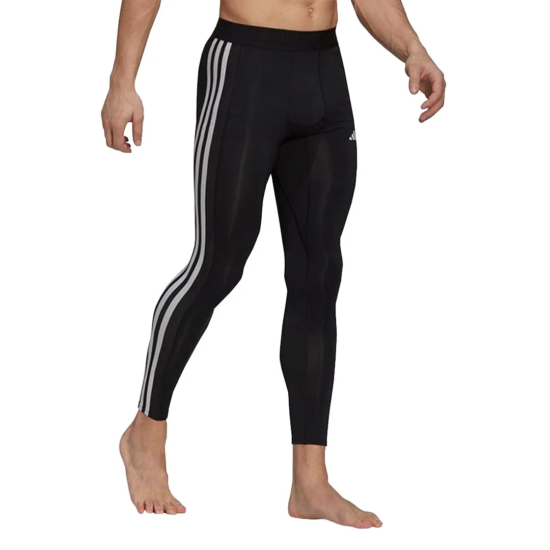 adidas - Men's Techfit 3-Stripes Training Long Tights (HD3530) - Image 2