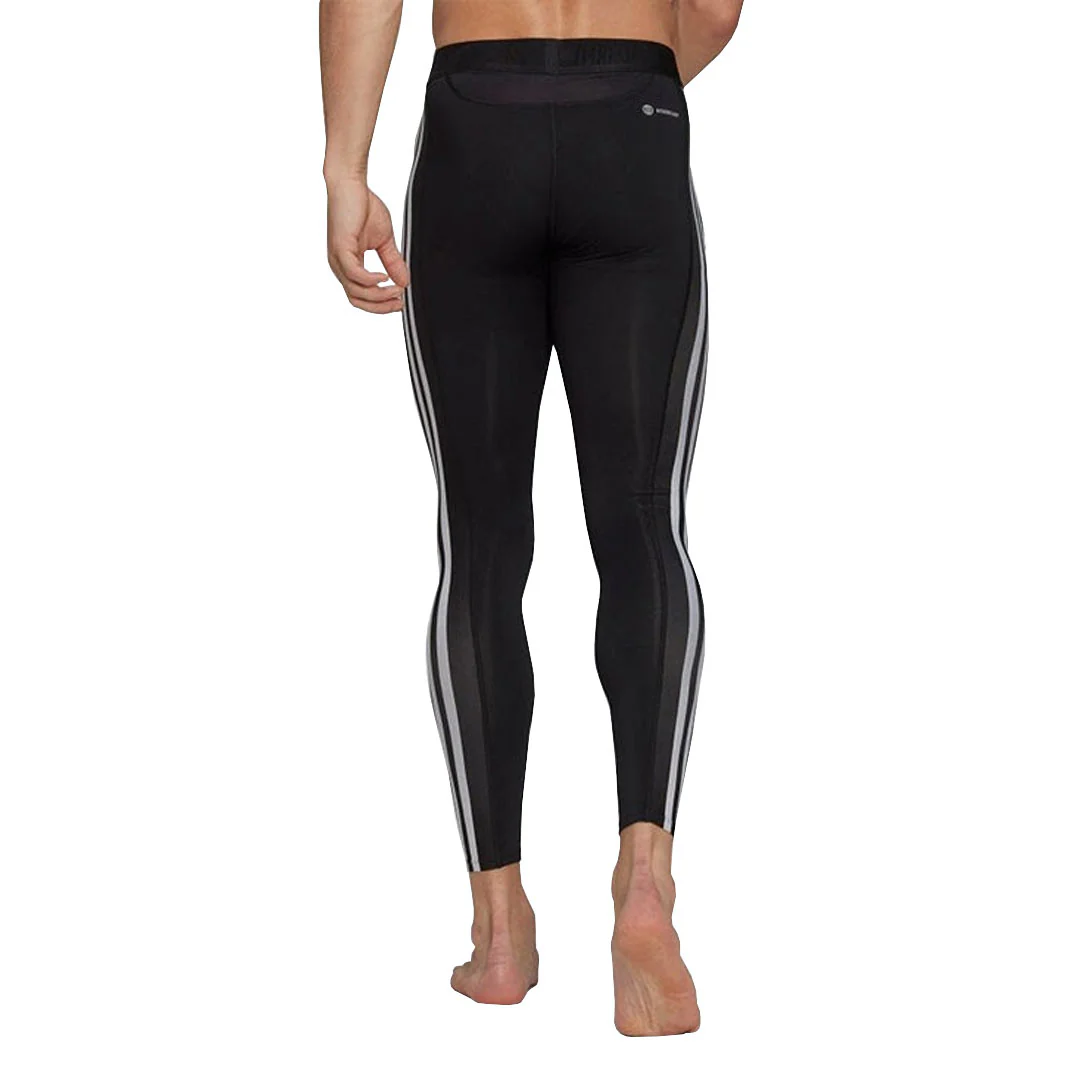 adidas - Men's Techfit 3-Stripes Training Long Tights (HD3530) - Image 4