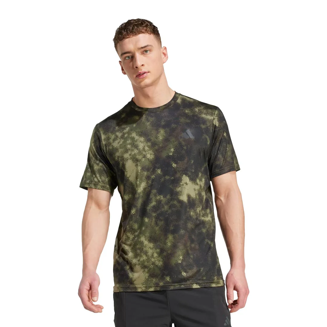 adidas - Men's Train Essentials Seasonal All Over Print T-Shirt (JV7234) - Image 2