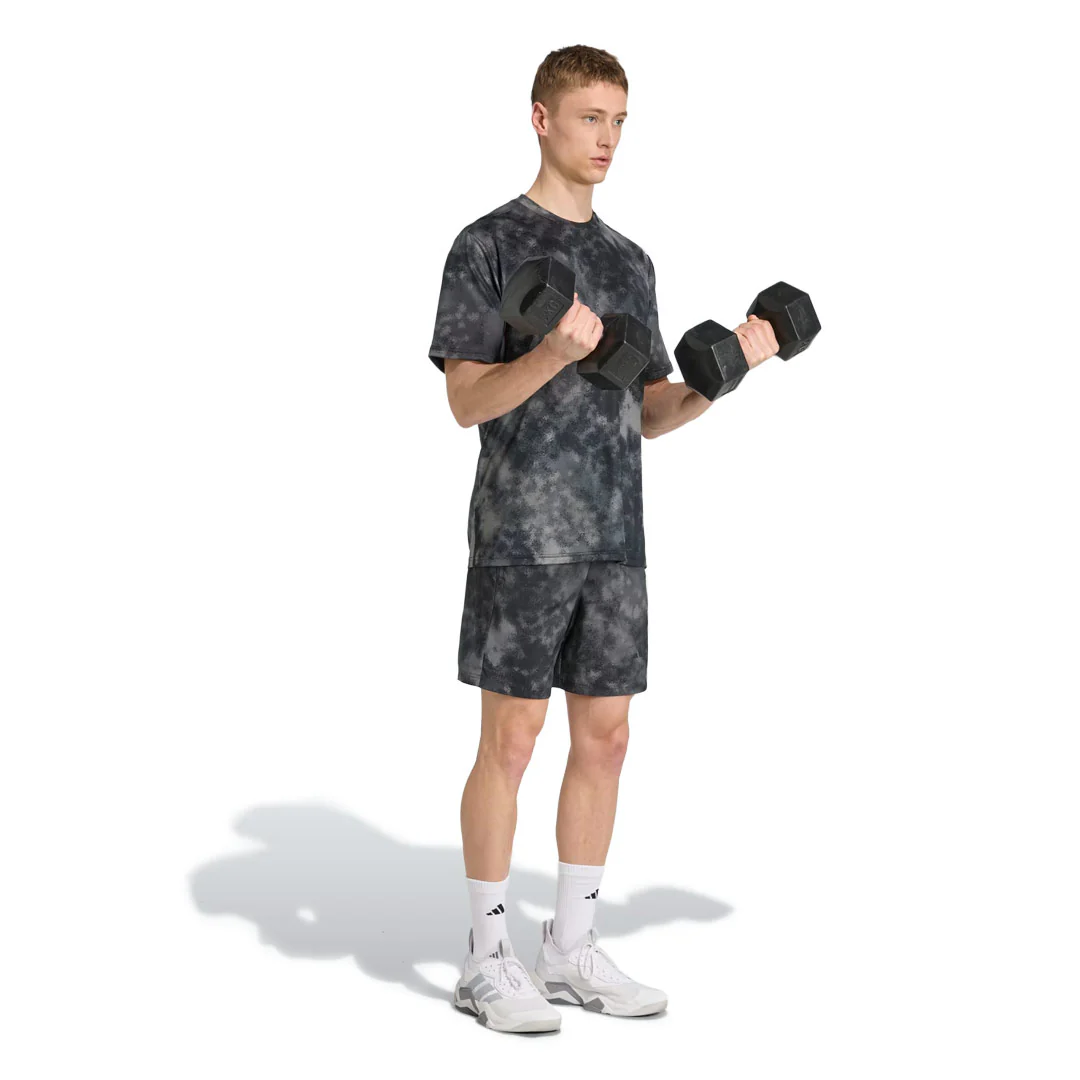 adidas - Men's Train Essentials Seasonal All Over Print T-Shirt (JW9707) - Image 4