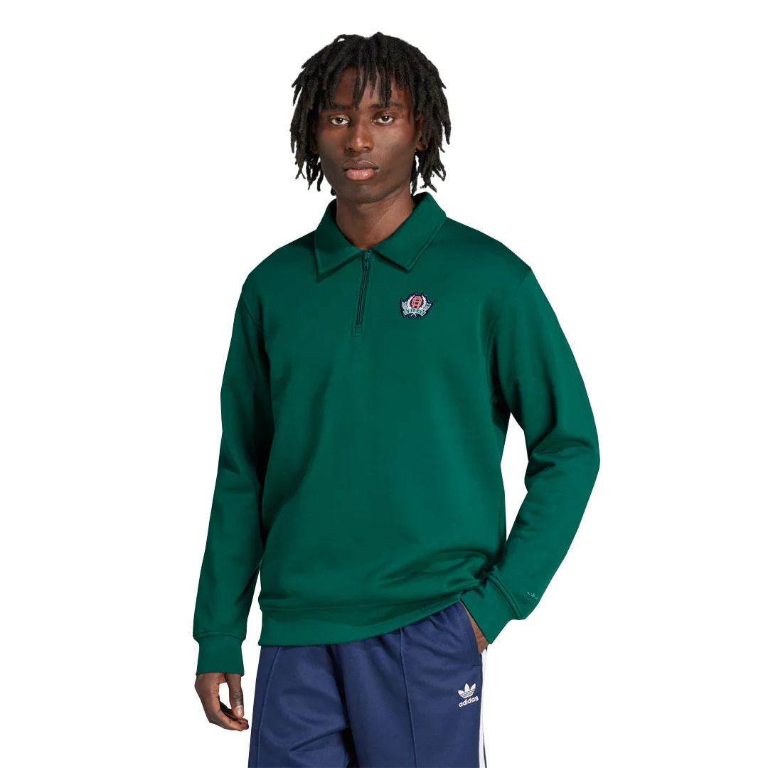 adidas - Men's Varsity Loose Half-Zip Sweatshirt (JX8171) - Image 2