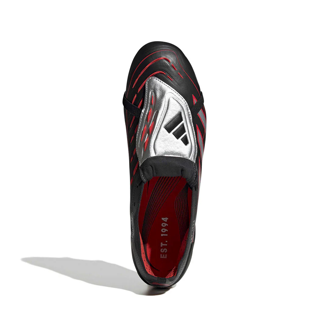 adidas - Unisex Predator Obsidian Strike Fold Over Tongue Firm Ground Cleats (JS0563) - Image 8