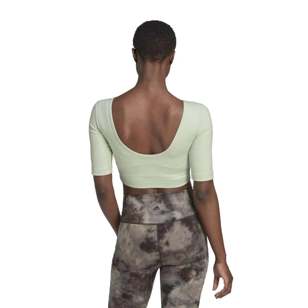 adidas - Women's Aeroready Studio Open-Back T-Shirt (HM7977) - Image 3