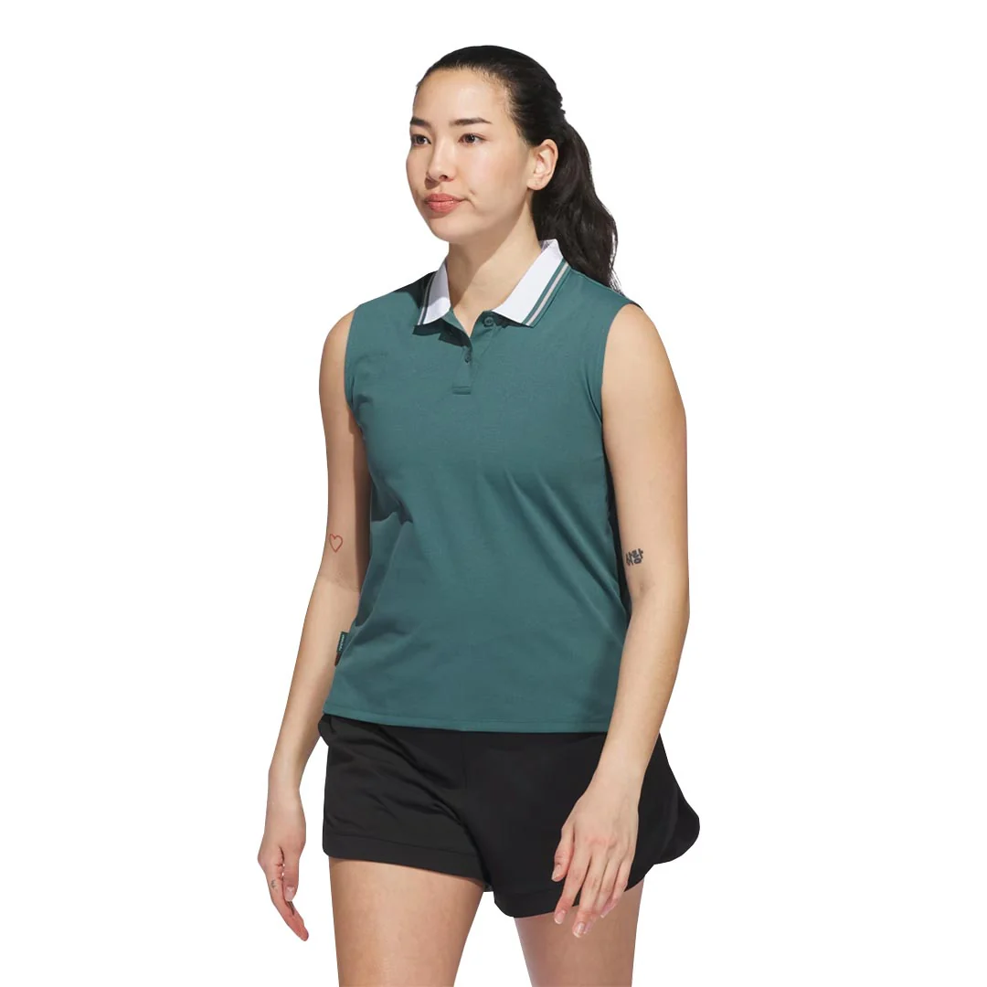 adidas - Women's Beyond The Course Twistknit Sleeveless Polo (JN8675) - Image 2