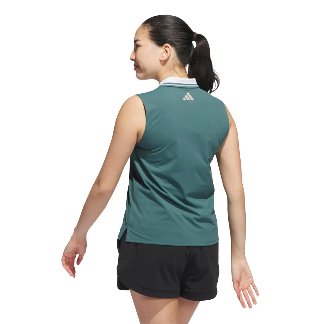 adidas - Women's Beyond The Course Twistknit Sleeveless Polo (JN8675) - Image 3