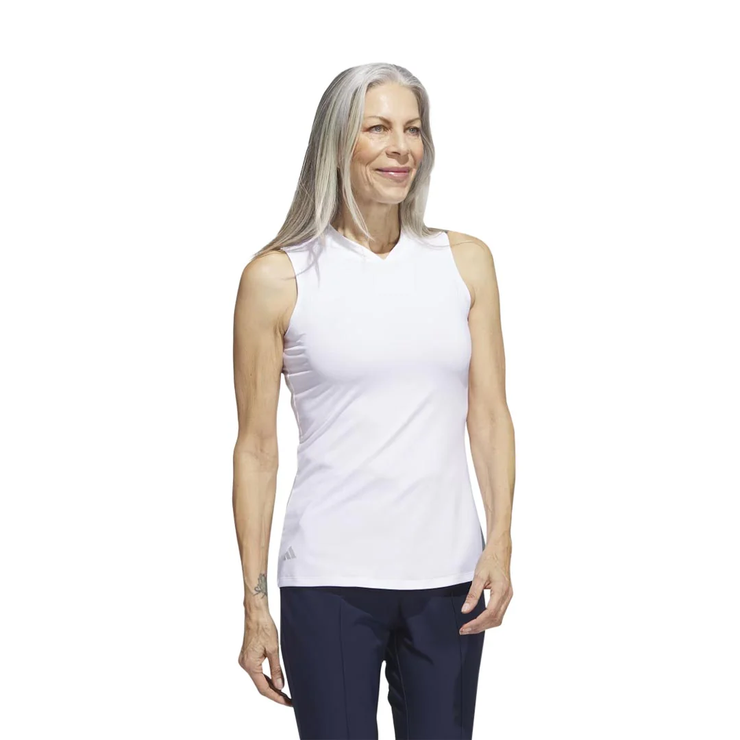 adidas - Women's Embossed Sleeveless Polo (HY7170) - Image 2