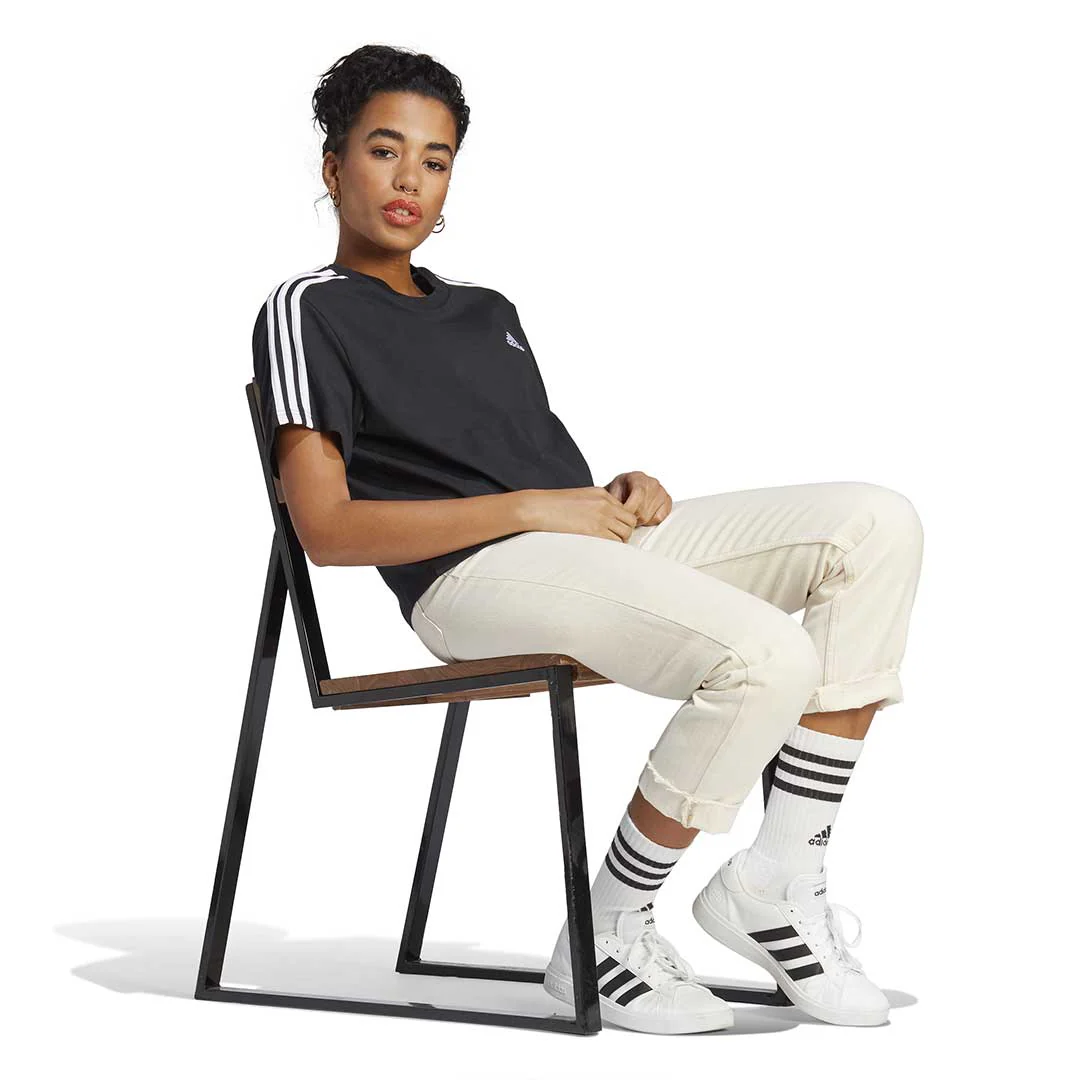 adidas - Women's Essentials 3 Stripes Crop T-Shirt (HR4913) - Image 4