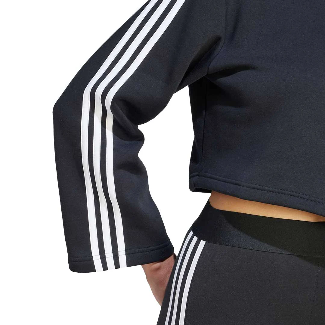 adidas - Women's Essentials 3-Stripes Fleece Quarter Zip Sweatshirt (HZ5750) - Image 4