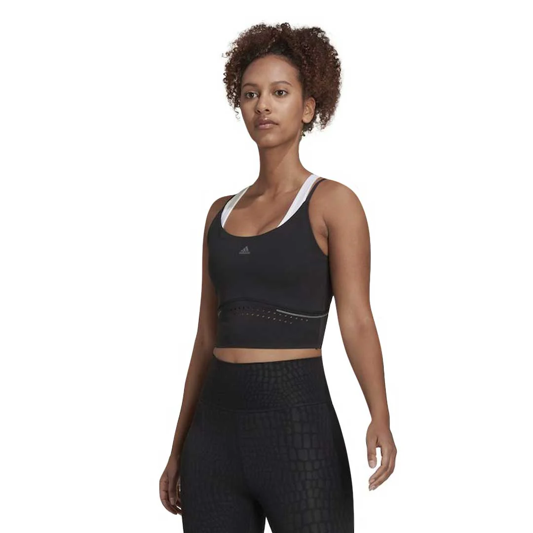adidas - Women's HIIT 45 Seconds Crop Tank Top (HK4717) - Image 2