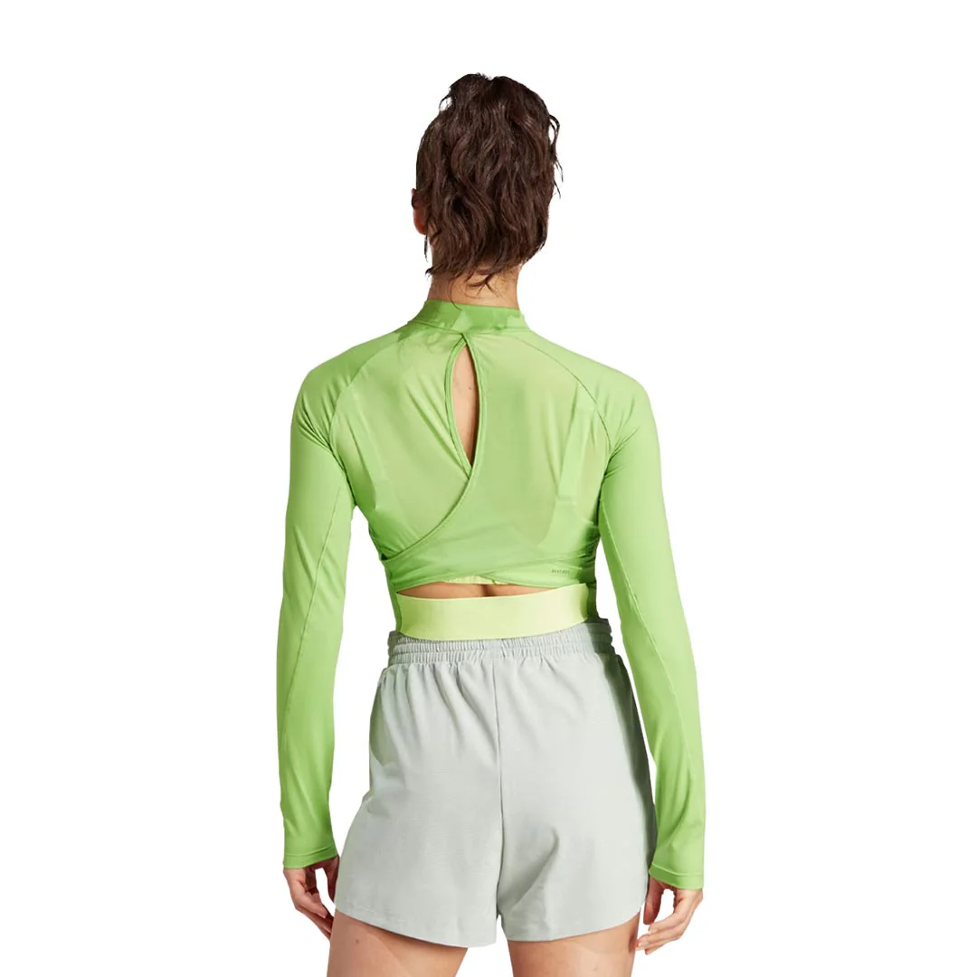 adidas - Women's HIIT Heat.Rdy Long Sleeve Crop T-Shirt (IM2656) - Image 3