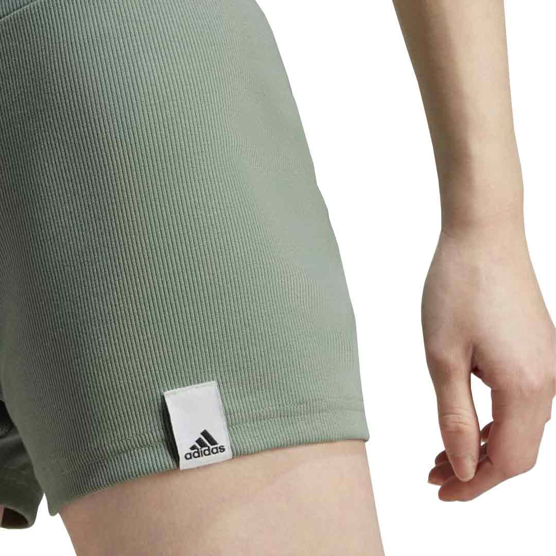 adidas - Women's Lounge Low Rise Ribbed Shorts (IC8759) - Image 5
