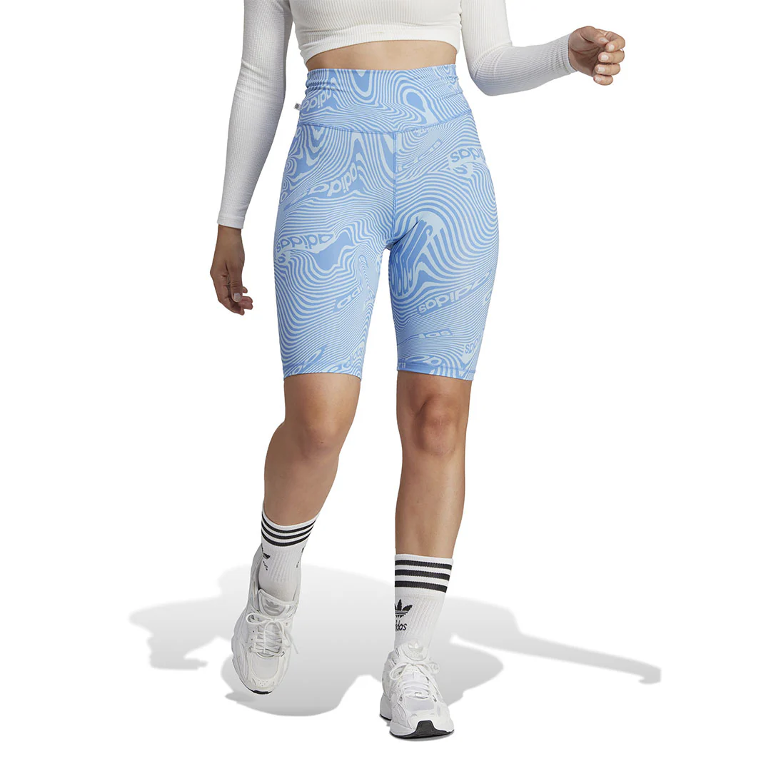 adidas - Women's Marble Print Bike Shorts (IC2267) - Image 2