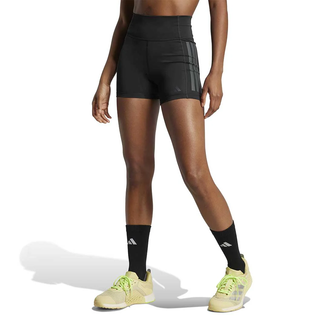 adidas - Women's Optime 3-Stripes 1/4 Shorts (JG6144-3IN) - Image 2
