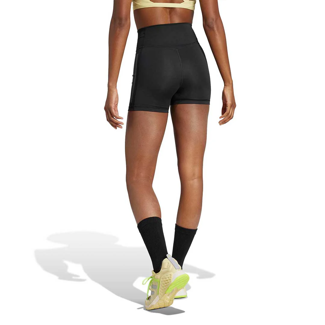 adidas - Women's Optime 3-Stripes 1/4 Shorts (JG6144-3IN) - Image 3
