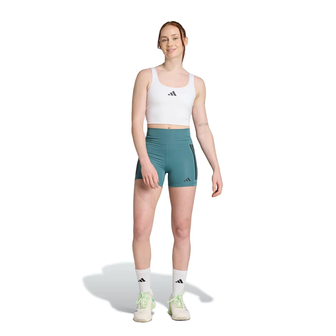 adidas - Women's Optime 3-Stripes 1/4 Shorts (JX2817-4IN) - Image 2