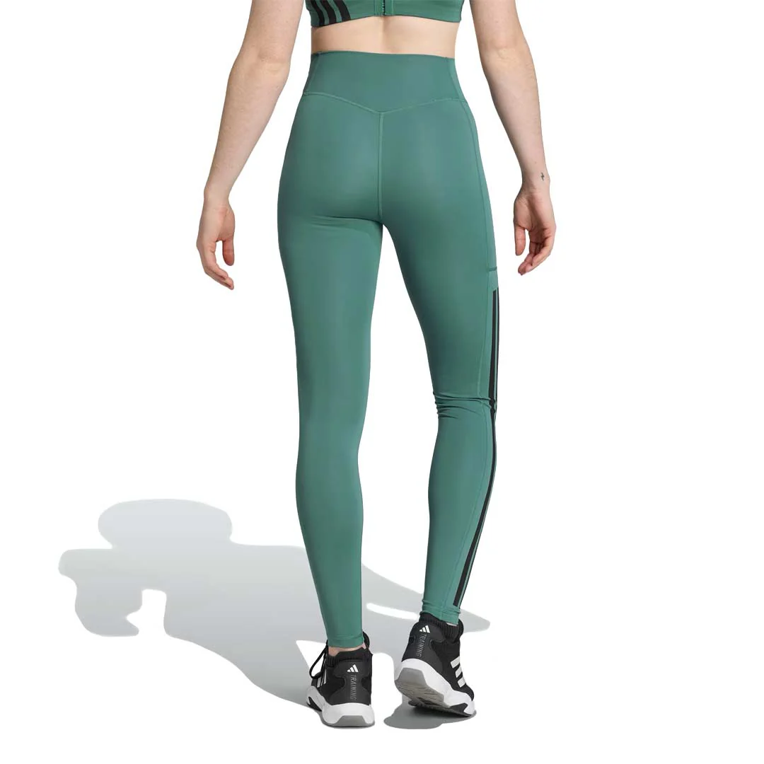 adidas - Women's Optime 3-Stripes Full Length Leggings (JX7320) - Image 3