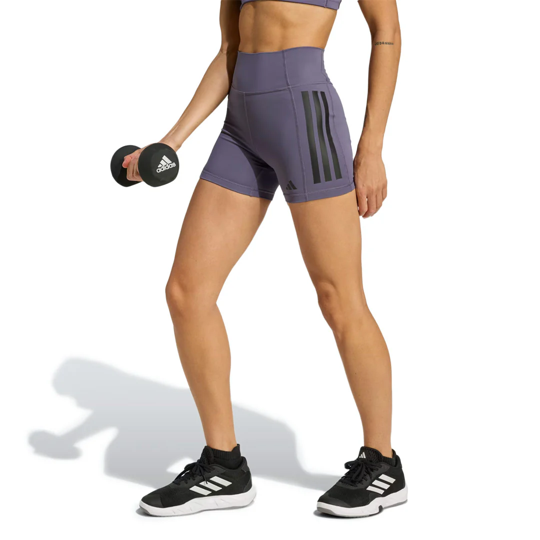 adidas - Women's Optime 3-Stripes 1/4 Shorts (JX2822-3IN) - Image 2