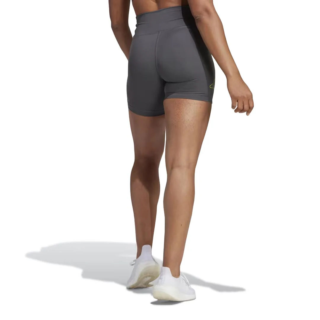adidas - Women's Optime Hyperbright Training High Rise Shorts (IL6612) - Image 3