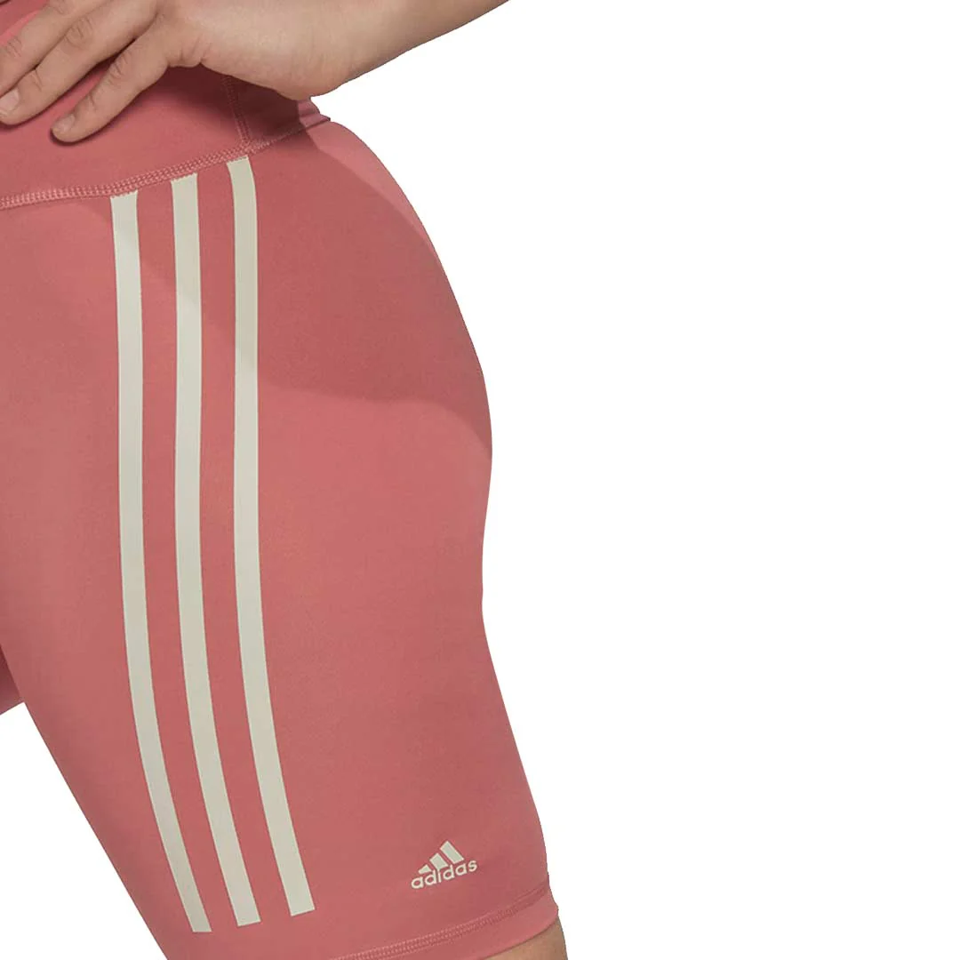 adidas - Women's Optime Trainicons 3-Stripes Biker Shorts (HK2552) - Image 5