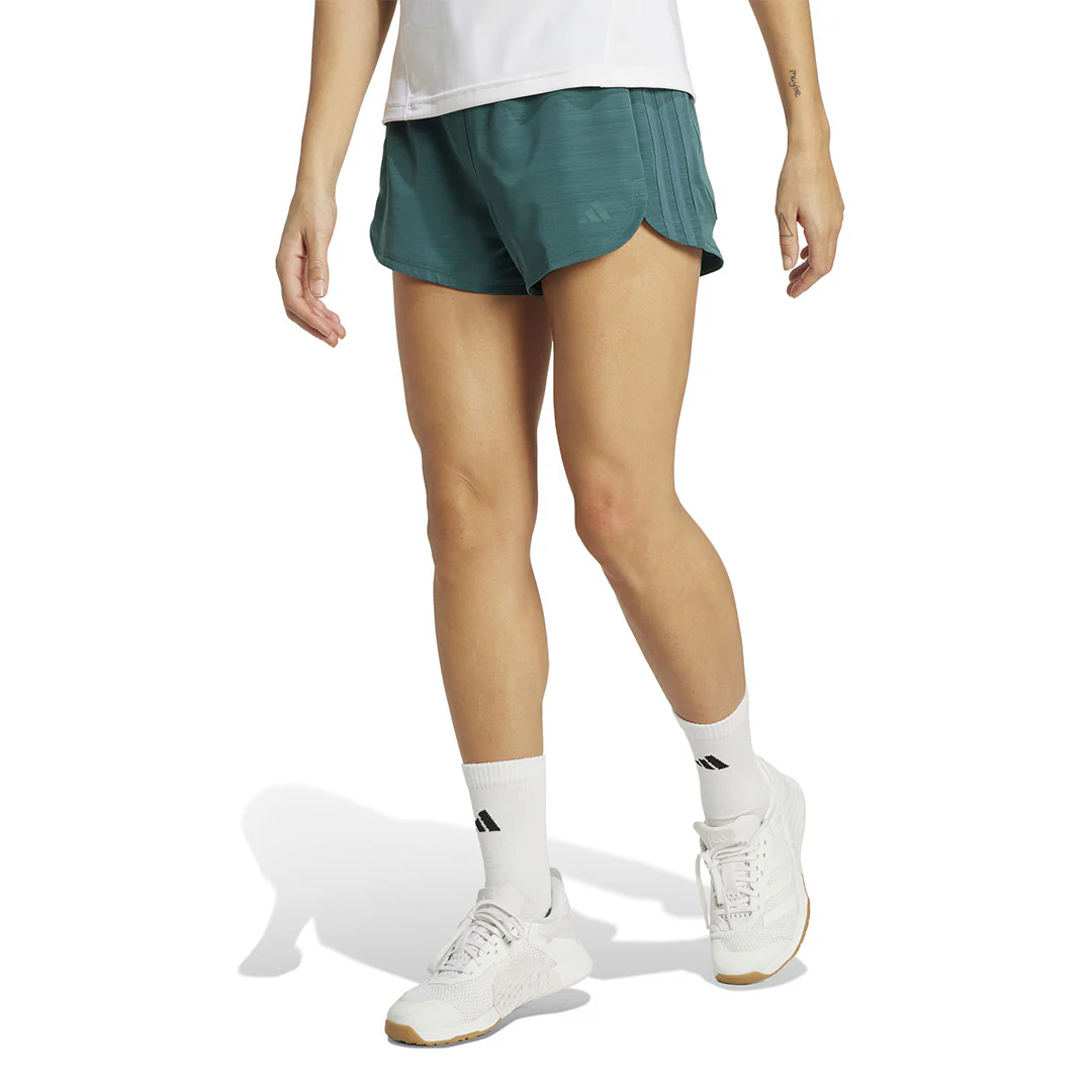 adidas - Women's Pacer Training 3-Stripes Woven High-Rise Shorts (JX3843-3IN) - Image 2