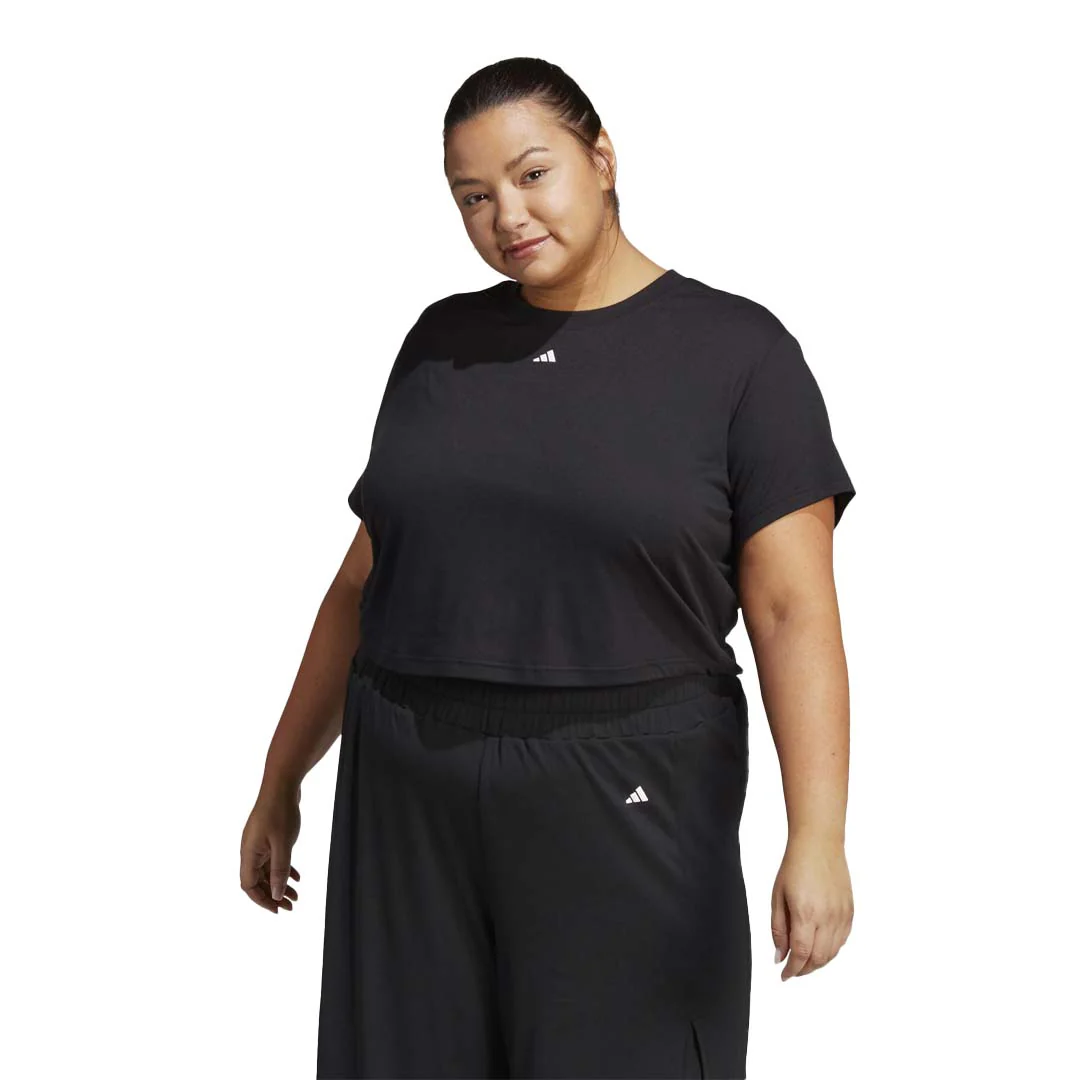 adidas - Women's Studio SS T-Shirt (Plus Size) (HN5552) - Image 2