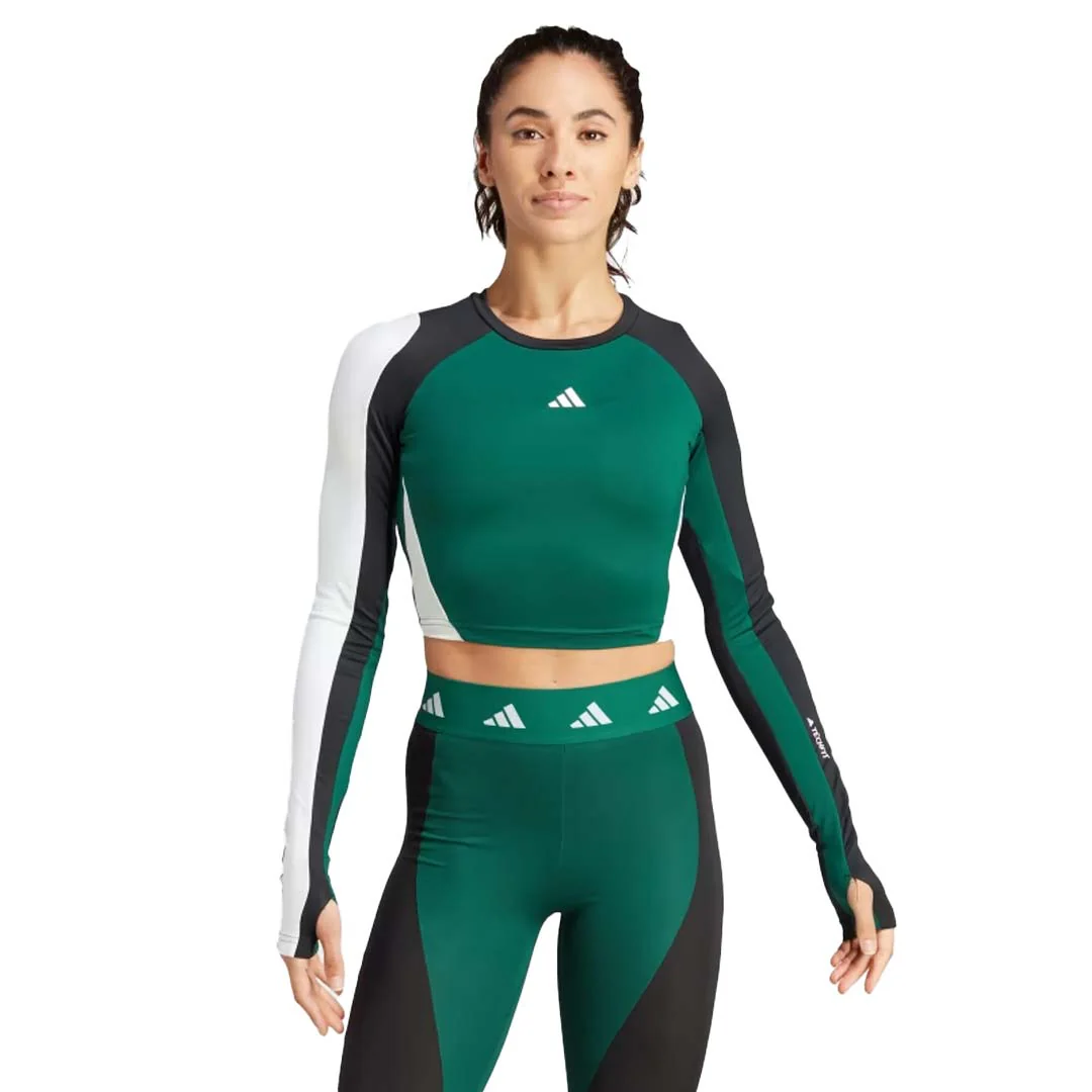 adidas - Women's Techfit Aeroready Long Sleeve T-Shirt (IK6152) - Image 2