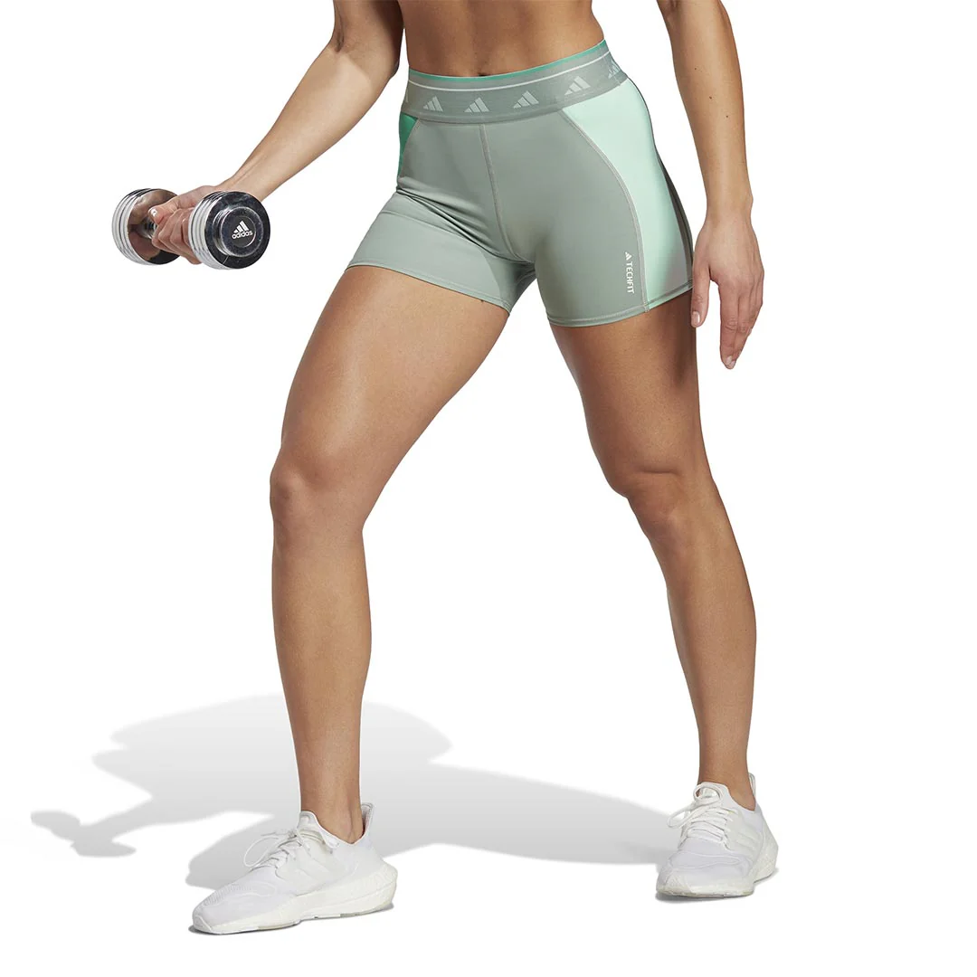 adidas - Women's Techfit Colorblock Shorts (IN5077) - Image 2
