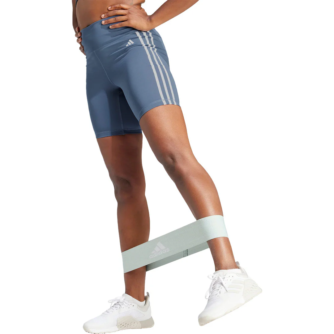 adidas - Women's Training Essentials 3-Stripes High-Waisted Shorts (IS4208) - Image 2