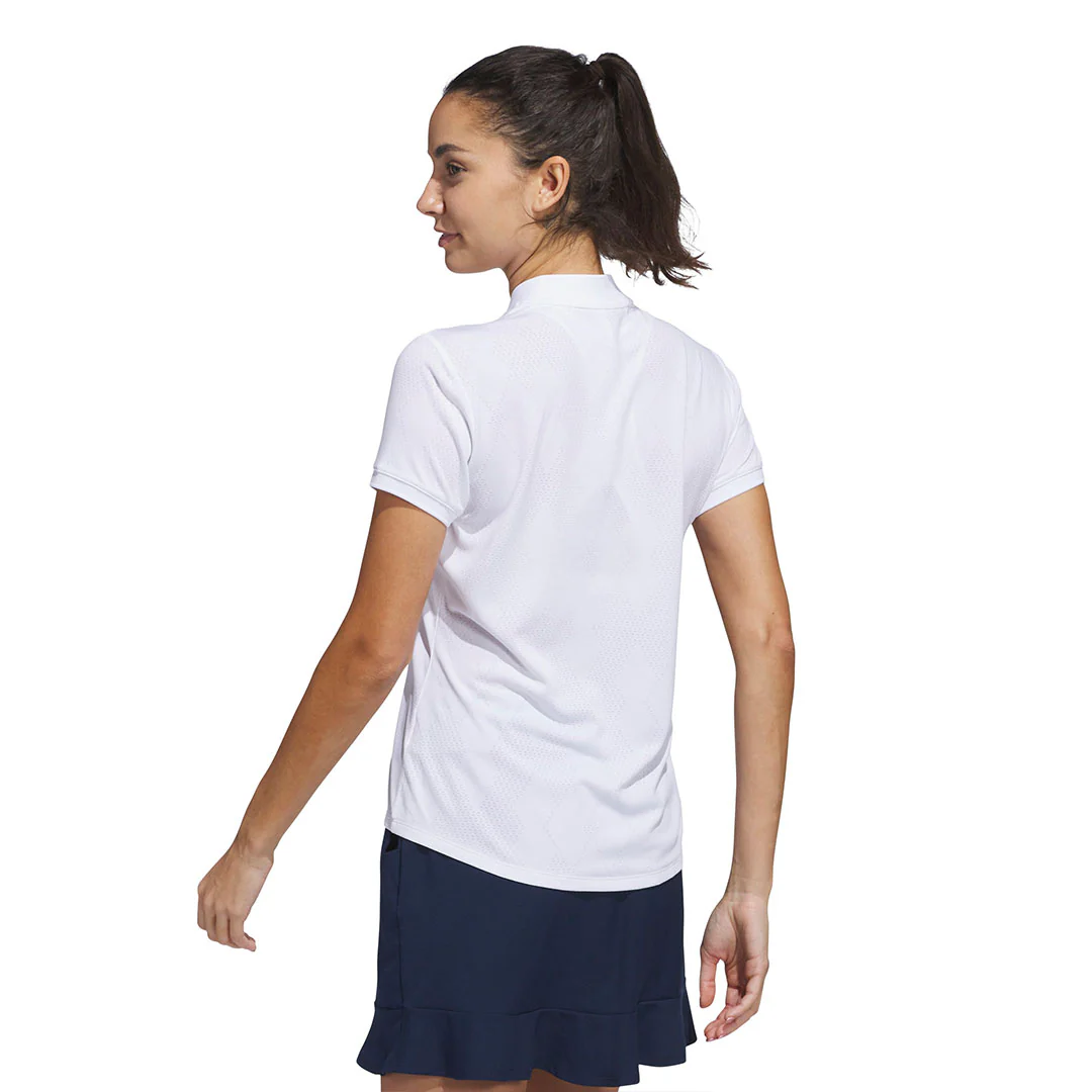 adidas - Women's Ultimate365 Diamond Jacquard Polo (JE9922) - Image 3