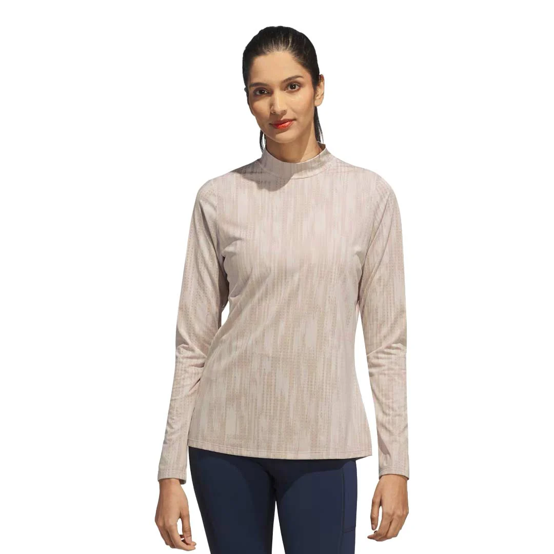 adidas - Women's Ultimate365 Jacquard Long Sleeve Mock Neck Top (JN8404) - Image 2