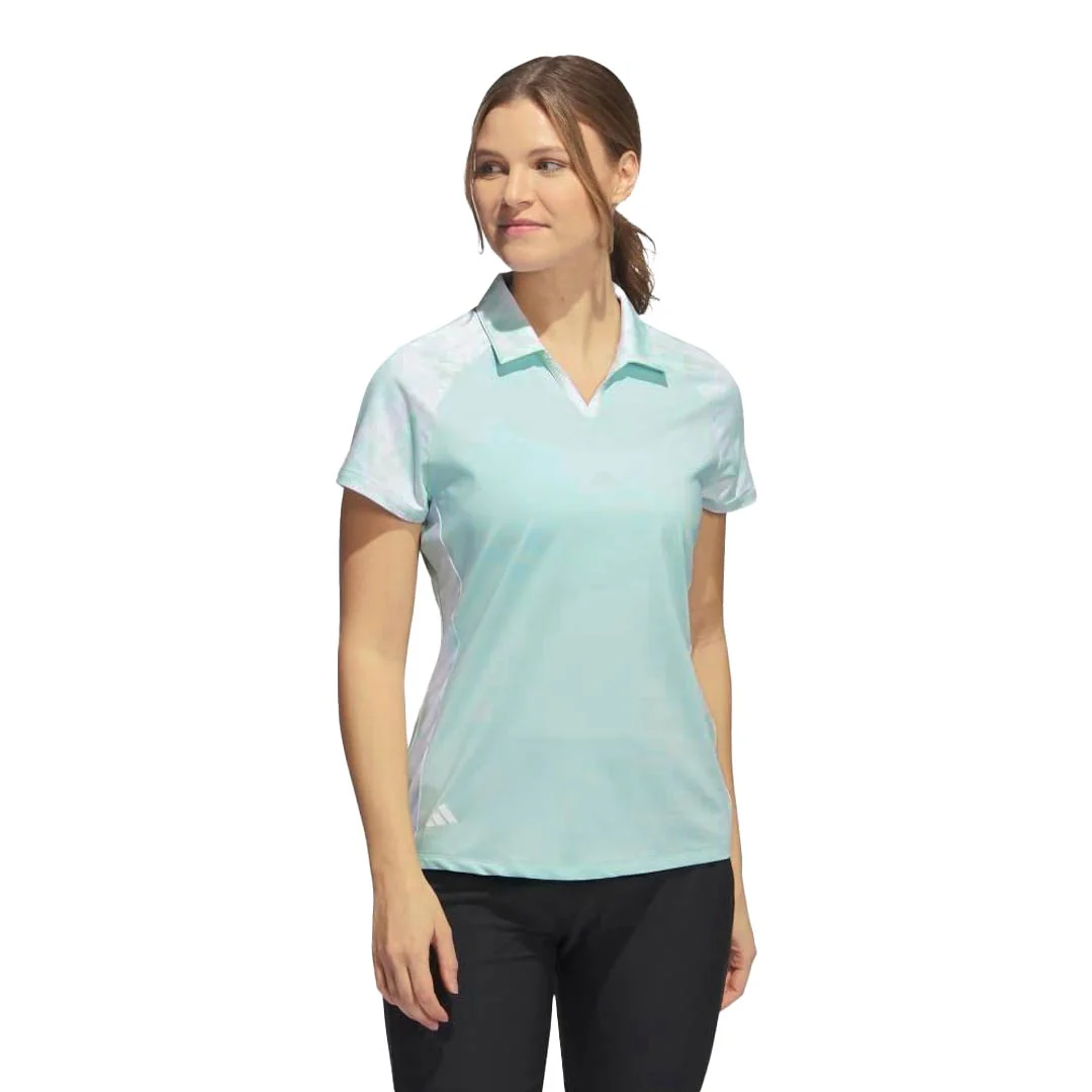 adidas - Women's Ultimate365 Print Short Sleeve Polo (IK7176) - Image 2