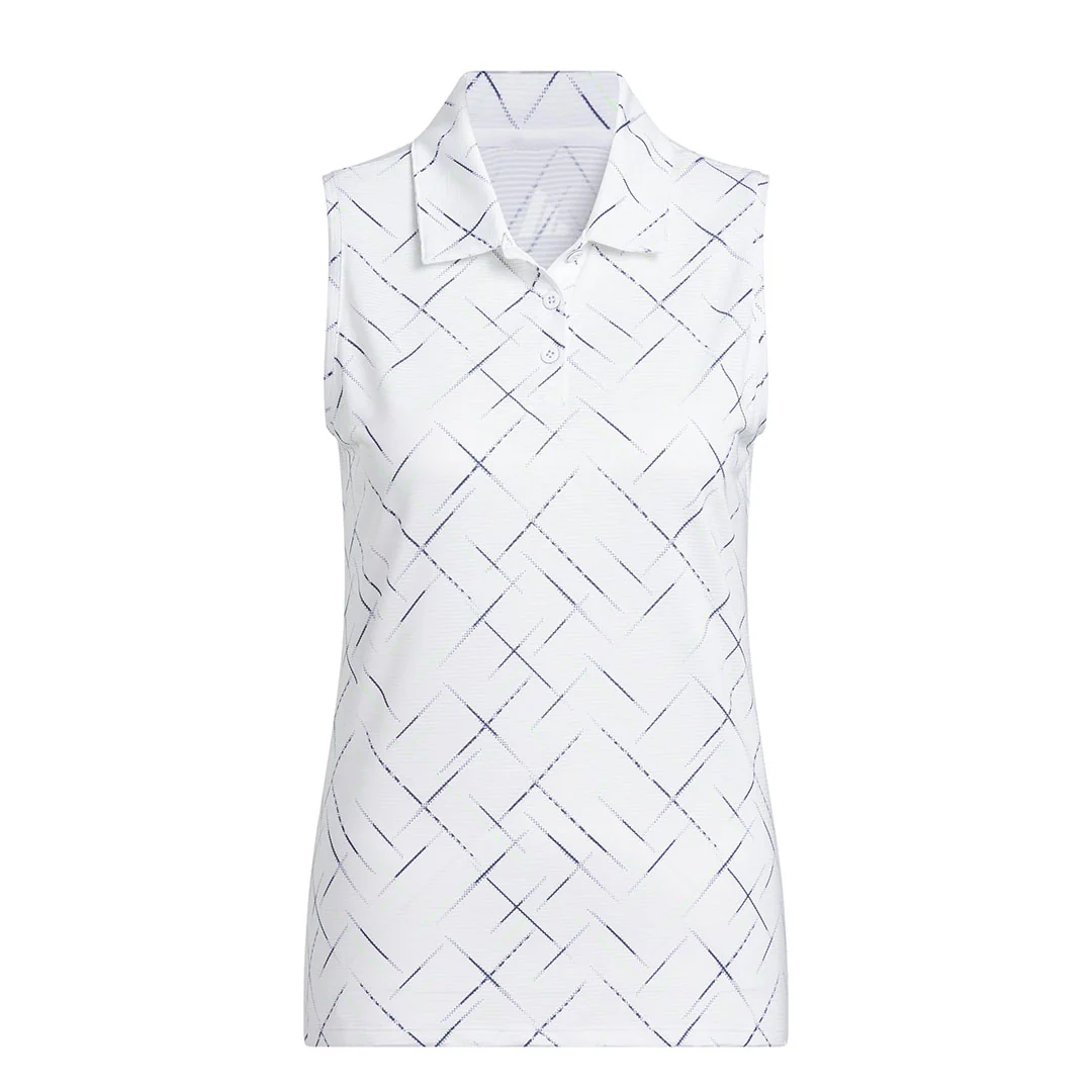 adidas - Women's Ultimate365 Printed Sleeveless Polo (JM1977)