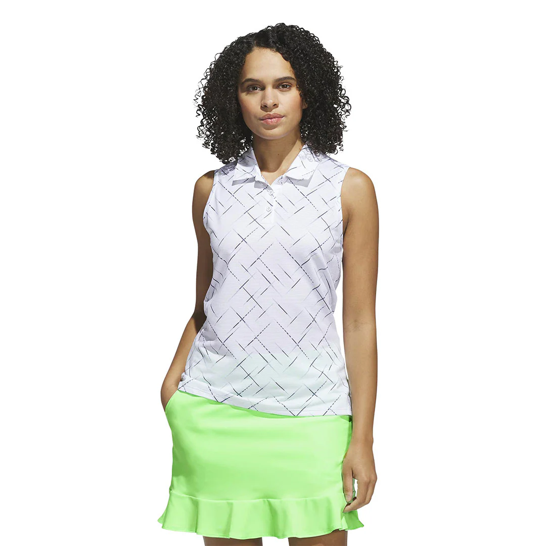 adidas - Women's Ultimate365 Printed Sleeveless Polo (JM1977) - Image 2