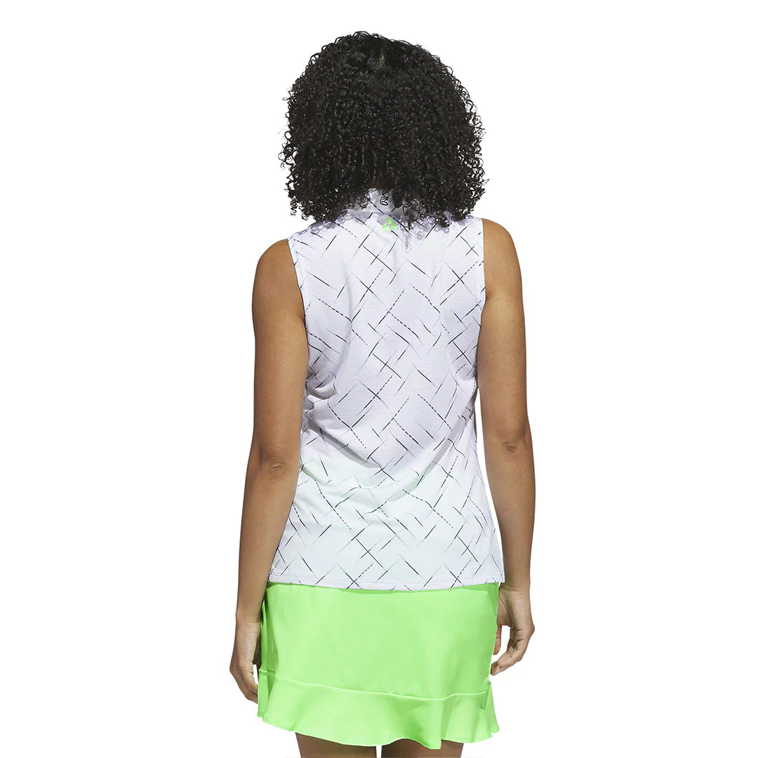 adidas - Women's Ultimate365 Printed Sleeveless Polo (JM1977) - Image 4
