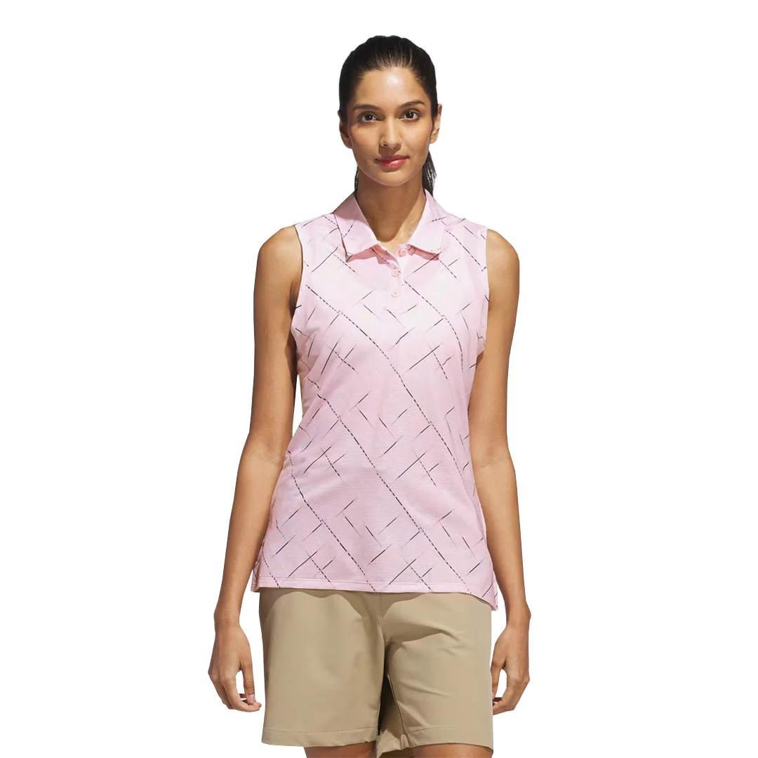 adidas - Women's Ultimate365 Printed Sleeveless Polo (JM1979) - Image 2