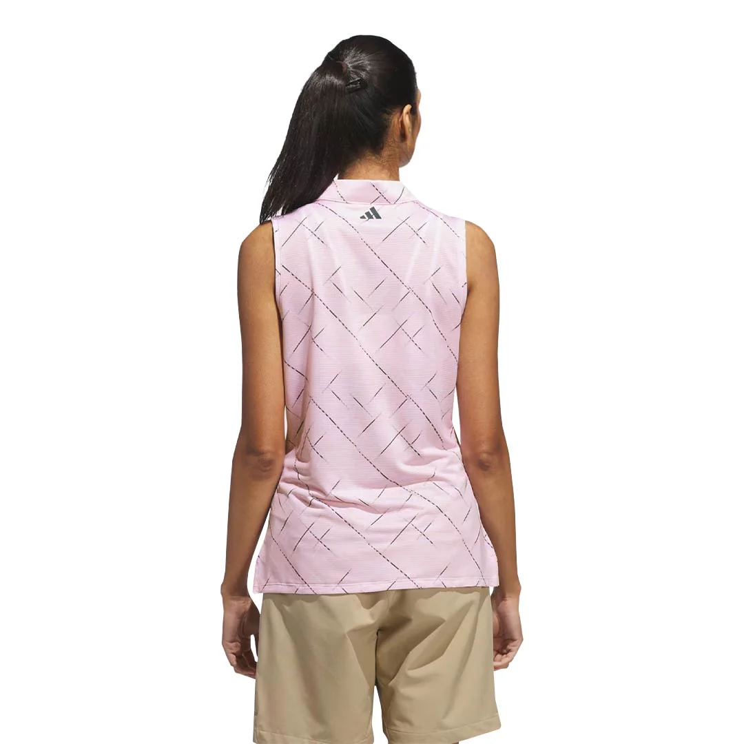 adidas - Women's Ultimate365 Printed Sleeveless Polo (JM1979) - Image 3