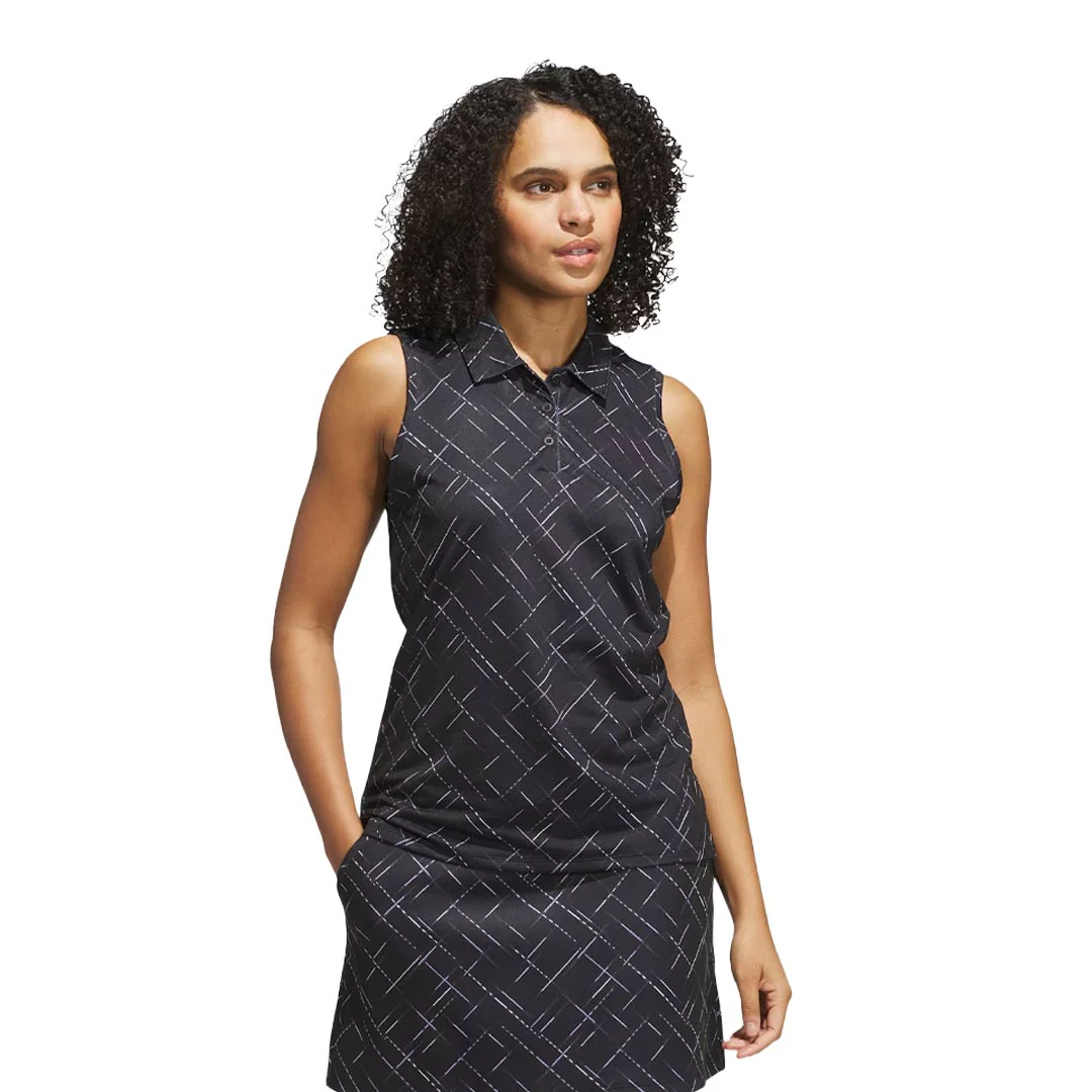 adidas - Women's Ultimate365 Printed Sleeveless Polo (JM7454) - Image 2