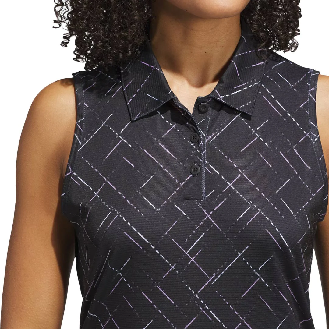adidas - Women's Ultimate365 Printed Sleeveless Polo (JM7454) - Image 4
