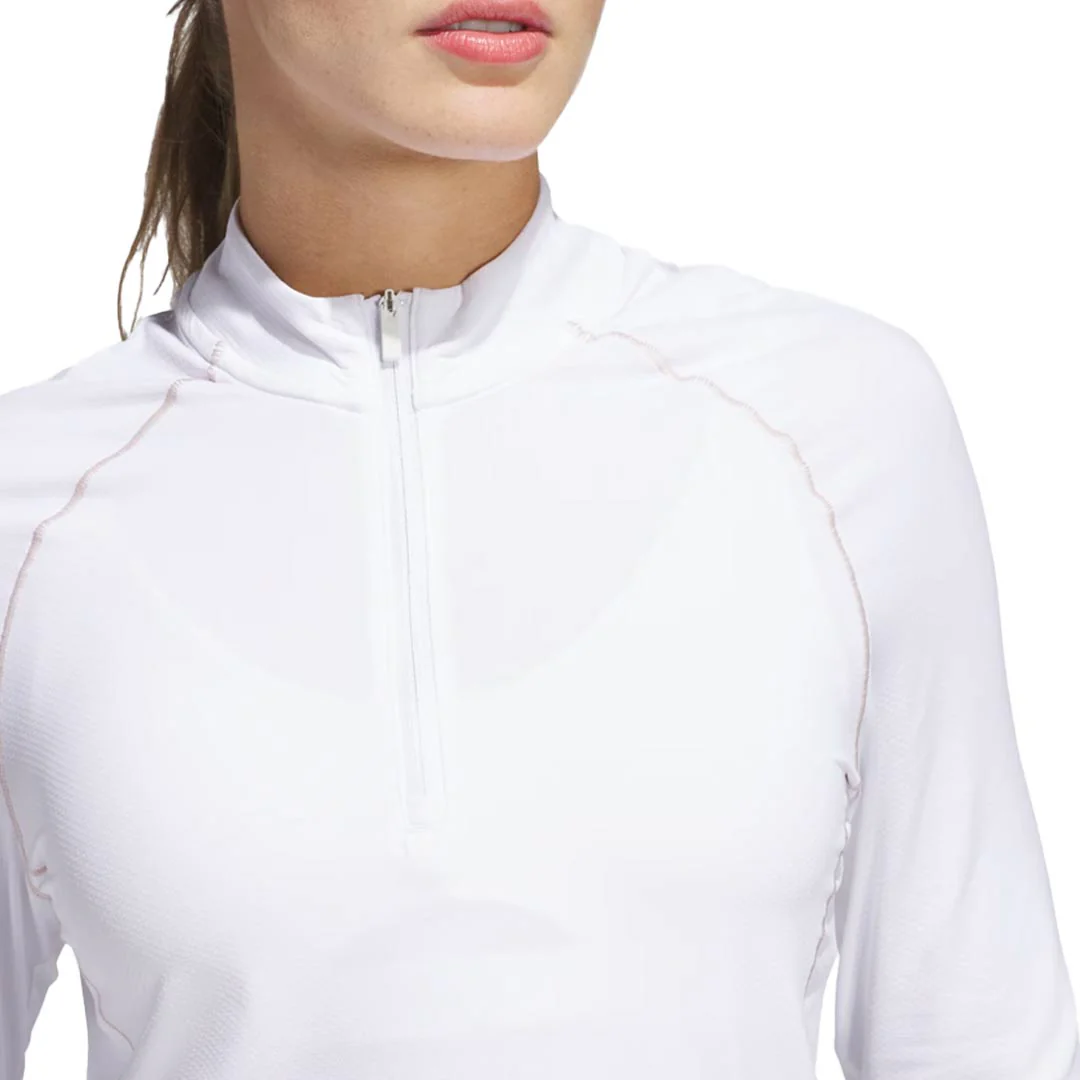 adidas - Women's Ultimate365 Solid 1/4 Zip Mock Polo (IM7871) - Image 5